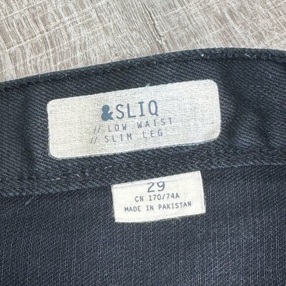 H&M SLIQ Men’s Black Low Waist Slim Leg Jeans - Picture 2 of 8